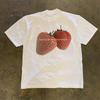 Strawberry Graphic Print Autumn Pure Cotton Men's and Women's T-shirt Short Sleeve Street Tren
