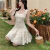 French Temperament Suspender Skirt Summer New Floral Dress Women's Waist Small Looking Thin Suspender Skirt Short Skirt