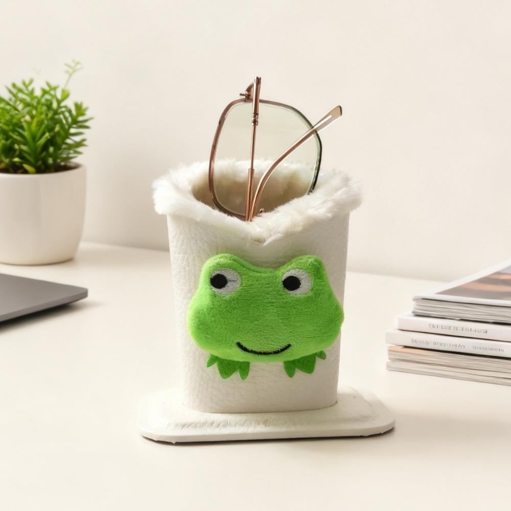 Cartoon Eyeglass Holders PU Leather Glasses Box Cute Glasses Case  Desk Organizer