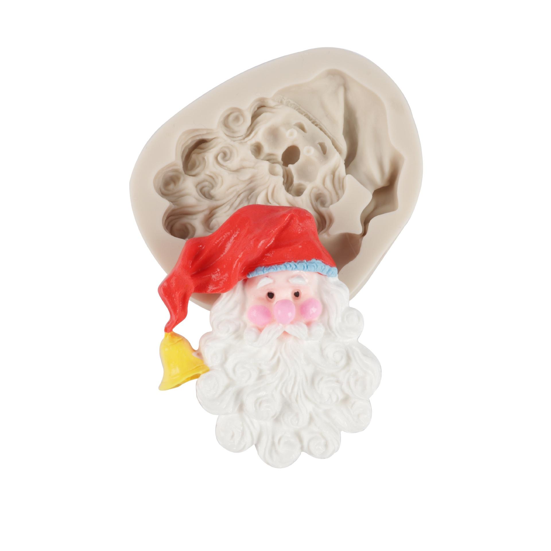 

1 шт. Рождественский колокольчик, помадная форма, Санта-Клаус, силиконовая форма, рождественская елка, эпоксидная форма, шоколадная форма, рождественский подарок, мыло, форма 1791