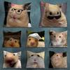 Hamster Lustig Traurig Meme Kissen über Wohnzimmer Sofa Kissenbezug Heimdekoration Schlafzimmer Zimmer Bett Kissenbezug