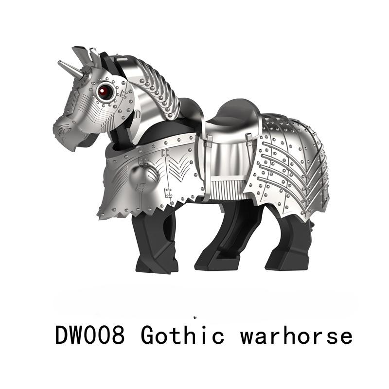 

DW007-009 Серия Животные Боевой конь Маунты Средневековые Строительные блоки Фигурка Креативная Модель Аксессуары Куклы Детские Игрушки Подарки
