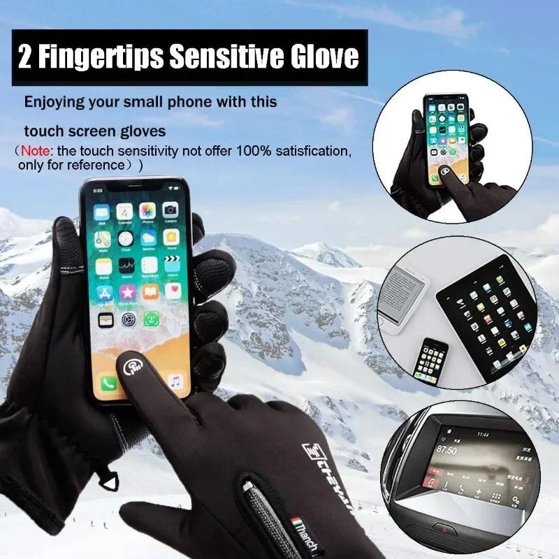 Winter Motorcycle Gloves for Men Women Touchscreen Waterproof Thermal Snow Gloves Bike Ski Gloves for Cycling Hiking Outdoor