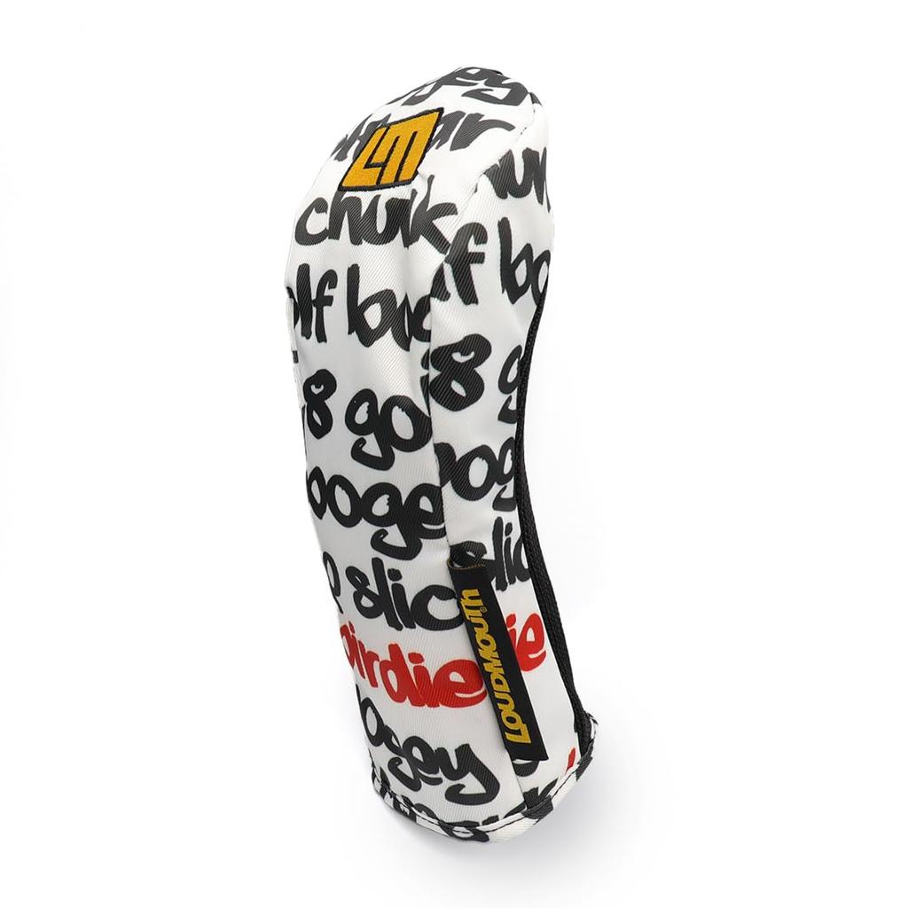 Loudmouth Fairway Wood Headcover Big Words LM-HC0020/FW (409 White)