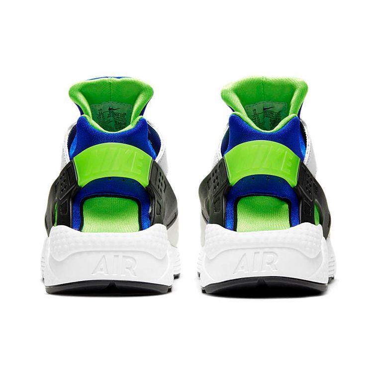 Nike Air Huarache Scream Green 2021 Unisex Sneakers White Royal-Blue Black DD1068-100