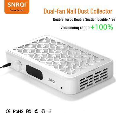 SNRQI Dual-Turbo Brushless Nail Dust Collector with High Suction and Large Area Coverage