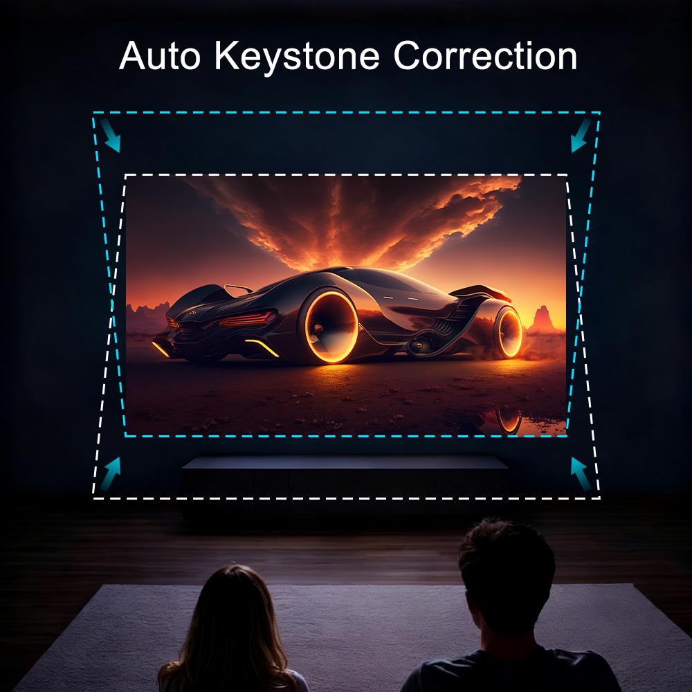 Vivicine P20-GTV High Brightness GTV Portable Home Theater 1080p Projector,Support 4K Auto Focus Auto Keystone Video Beamer