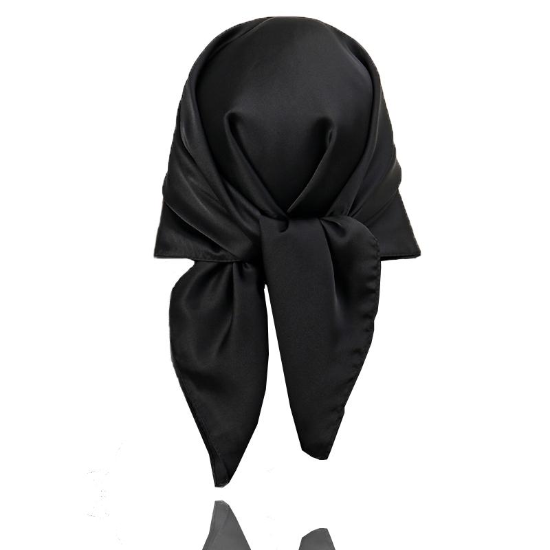 Luxury Silk feeling Scarf Women Satin Solid color Hijab RUNMEI Scarves Muslim Pareo Bandana Female Shawl Wrap Headband Foulard