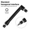 New L Type 1/4 Hexagon Screwdriver Bit 90 Degree Double End Handle Black 6.35mm Wrench Tool For Matching Bits Set