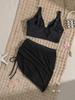 Mesh Drawstring High Waist Sexy Two Piece Bikini Set Elegant Comfortable