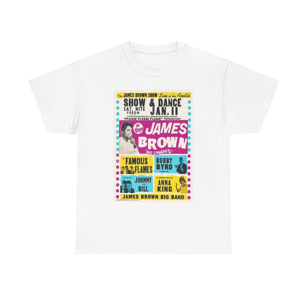James Brown Graphic T Shirt Vintage Concert Poster Unisex Heavy Cotton Tee