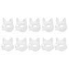 10 Stück Kleidung Fuchs Zellstoffmaske Mann DIY Malpapier Katzenmasken für Halloween Cosplay Zubehör