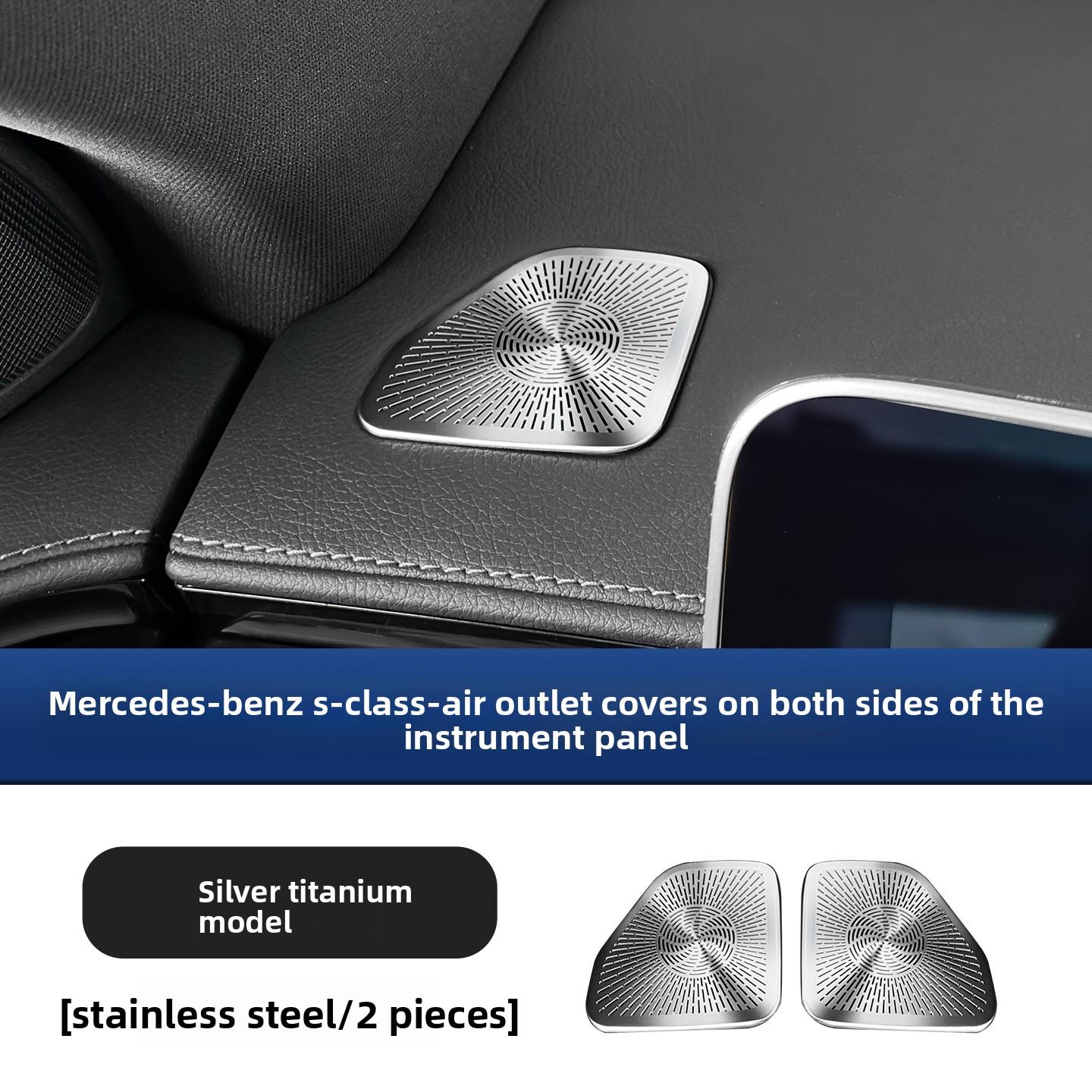 

For interior modification of the vehicle for air outlet dust cover on both sides of Mercedes-Benz W223 S-Class dashboard + 2PCS