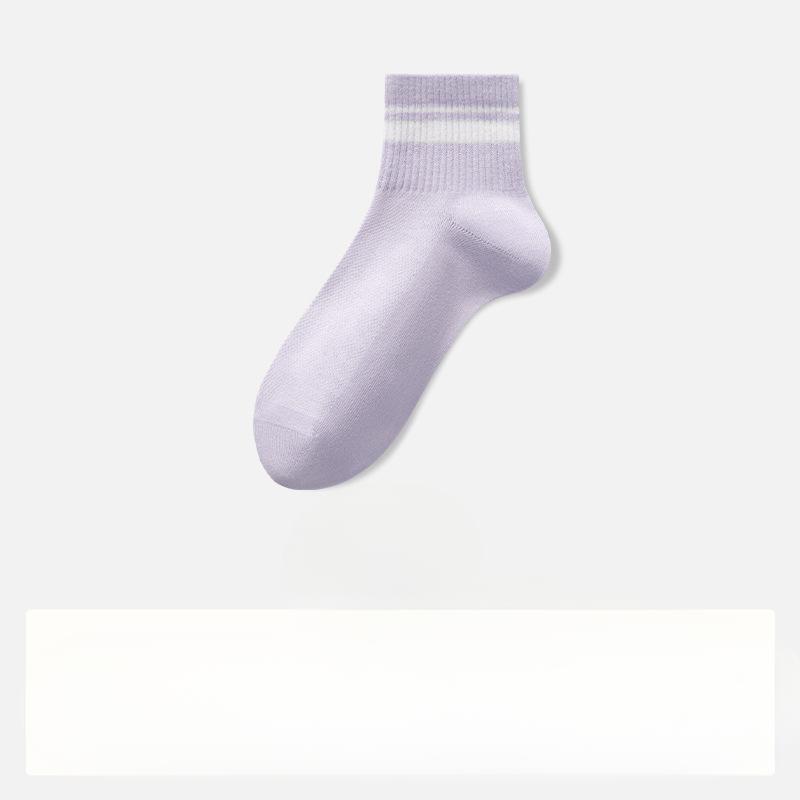 Women's Spring and Summer Thin Pure Cotton Mesh Boneless Sports Socks