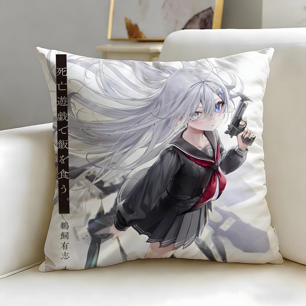 Playing Death Games to Put Food on the Table Cushion Cover Soft  EasyWash Pillow Case  Versatile for Couch Bed Travel 30X30cm