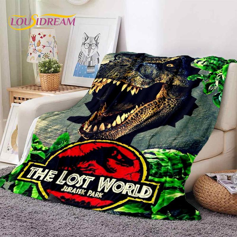 3D Cartoon Jurassic Park Dinosaurier Dino Weiche Flanelldecken, Überwurf Decke Bequeme Decke für Picknick Betten Zuhause Schlafzimmer Kinder