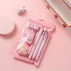7-teiliges/Set Schulmaterialien Geschenkbox Gelstift 6-Farb-Kugelschreiber Bleistift Cuttermesser Radiergummi Langlebiges und vielfältiges Schreibwarenset