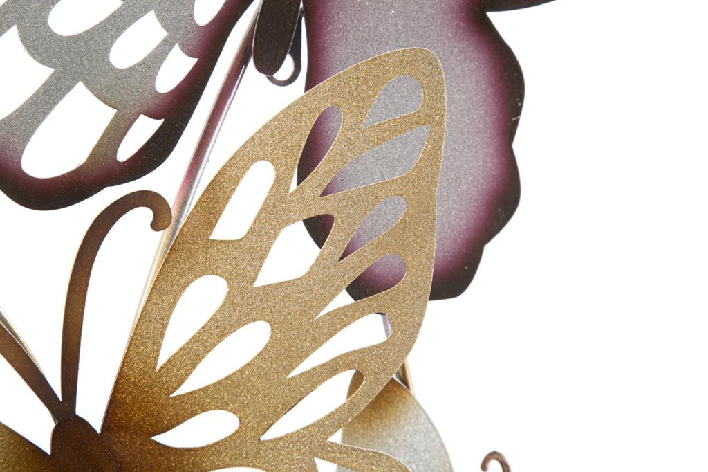 Schmetterlinge Wandpaneel Gold Bordeaux C Cm 59,5X4X111,5