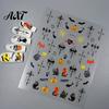 5D Embossed Nail Decals Halloween Art Stickers, Skull Pumpkin Ghost Stickers Decals, Waterproof Self Adhesive Manicure Decoration Holiday Theme