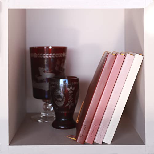 Rhodia Rhodiarama Goal Book Notebook, A5, Dotted Grid, 240 Pages, Italian Leather Cover, Rose Smoke, CF117803