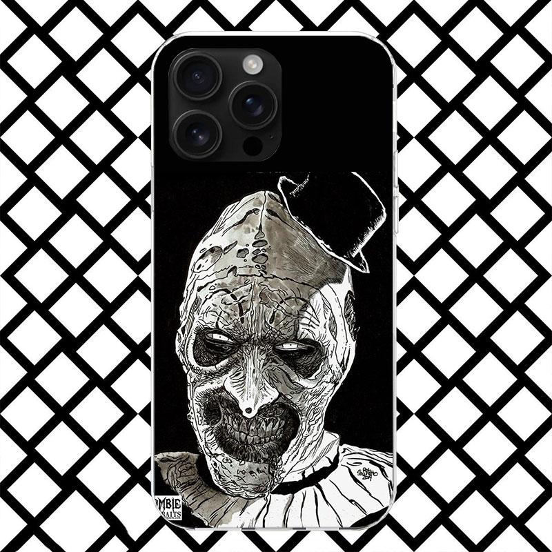 Horror Movie Terrifier Phone Case for iPhone 17 Air 16 16E 15 14 Plus 13 Mini 12 11 Pro Max 7 8 + SE 2020 Soft Cover Fundas 17 A