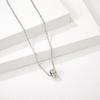 Titanium Steel Tassel Necklace with Diamond Inlay and Shiny Slim Waist Design for Women