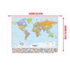 Large Political World Map Poster with Country Flags Educational Wall Art Chart for School Classroom Office Home Decor