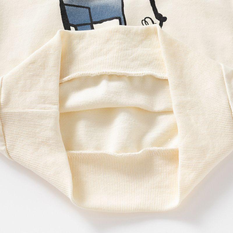 Spring and Autumn Boys Crew Neck Pullover Sweatshirt Kids Cartoon Color Matching Sleeve Coat Top Baby Boy Elephant Clothes