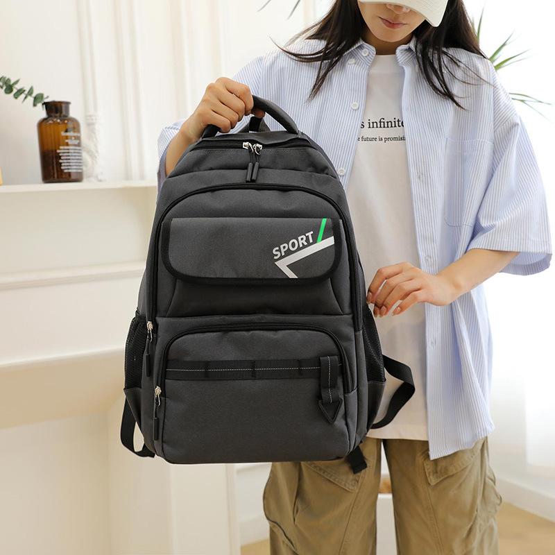 Schoolbag Simple Daily Tooling Large Capacity Men's Backpack Junior High School Student School Bag Versatile New Student School Bag Women