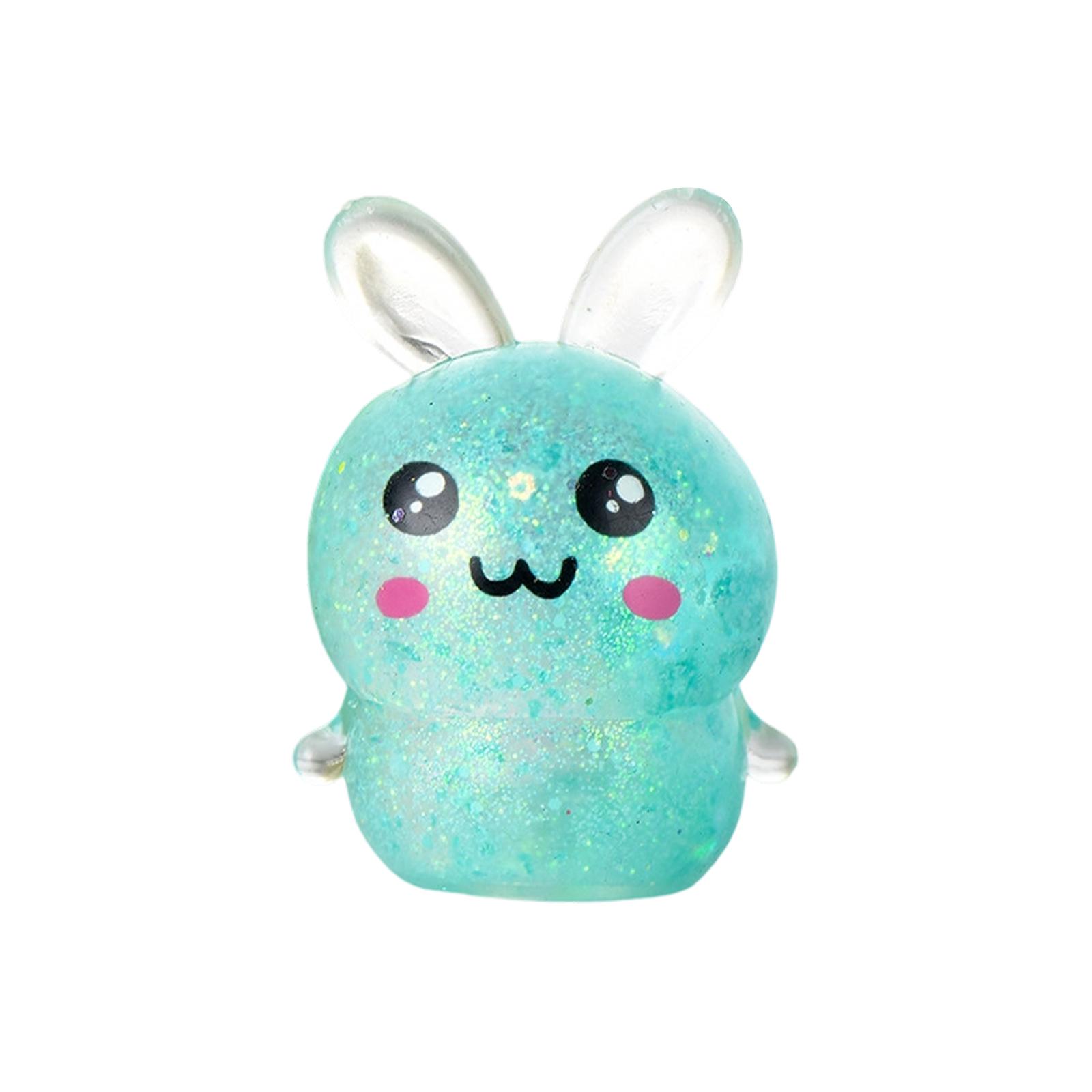 Easter Bunny Maltose Squeezable Toy - Slow- Stress Relief Toy циан