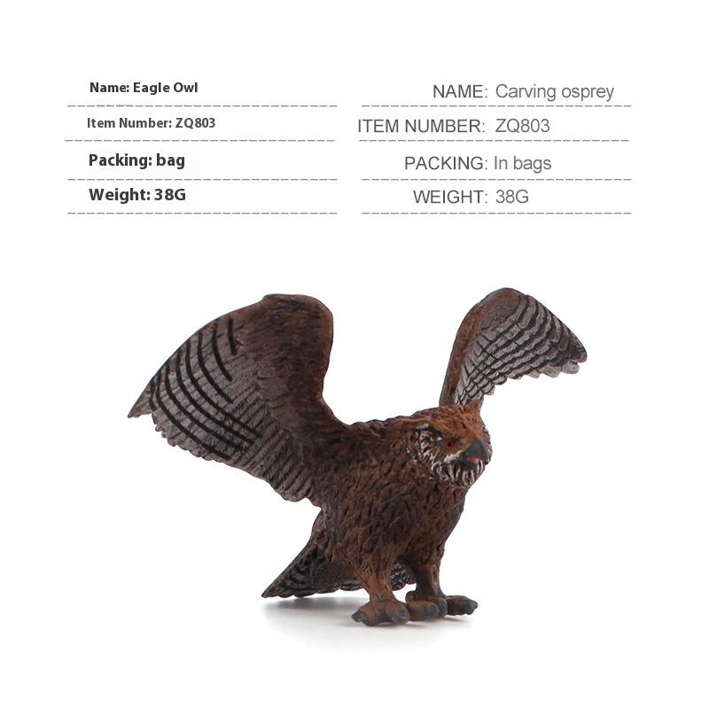 Wildlife Children's Science Education Cognitive Bird Model Simulation Owl Woodpecker Carving Ornament Toy