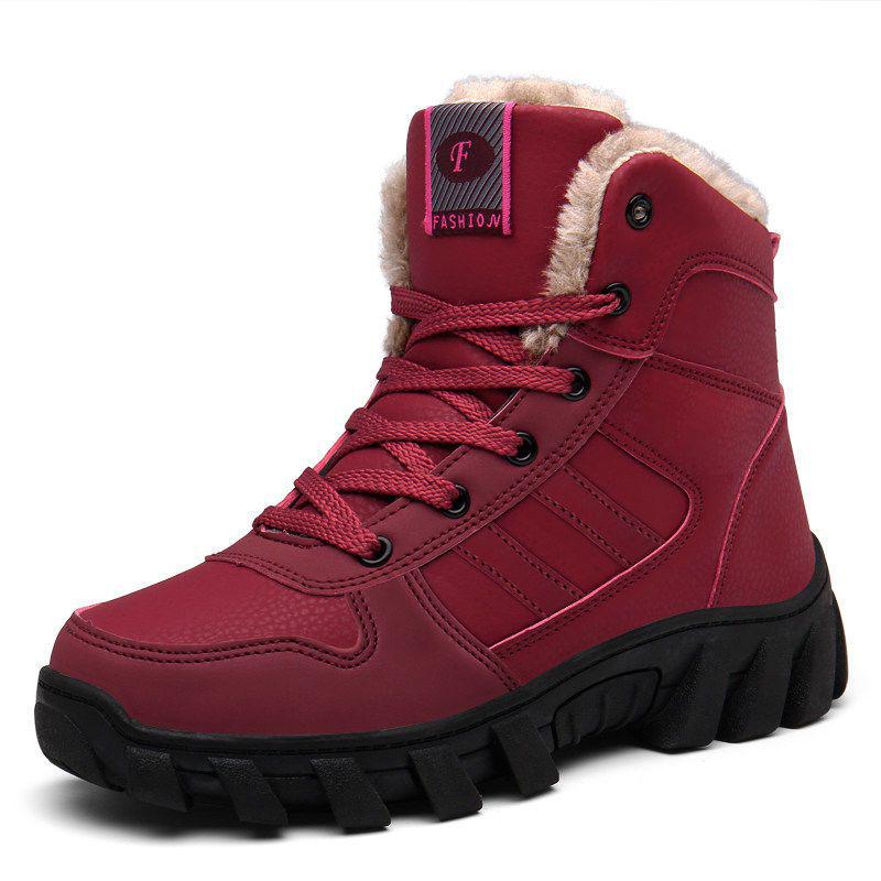 Unisex Winter Snow Boots: Thick, Non-Slip, Warm Velvet High-Tops for Cold Weather