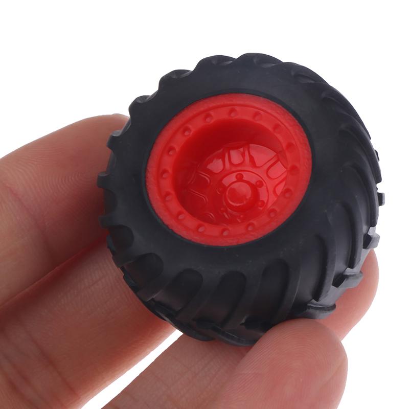 10Pcs Pc Toy Wheel Rubber Rim Tyres Diy Mini Technology 4Wd Colorful Tires Hole