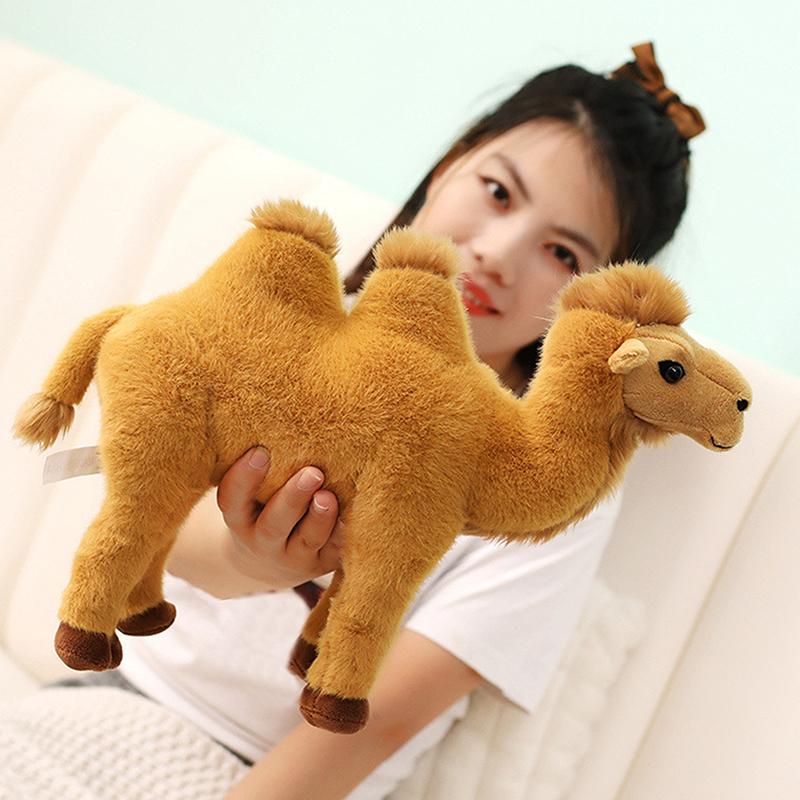 30Cm Simulation Standing Camel Plush Toys Soft Stuffed Steric Camel Toys For Children Creative Decor For Bookcase/Car Funny Gift