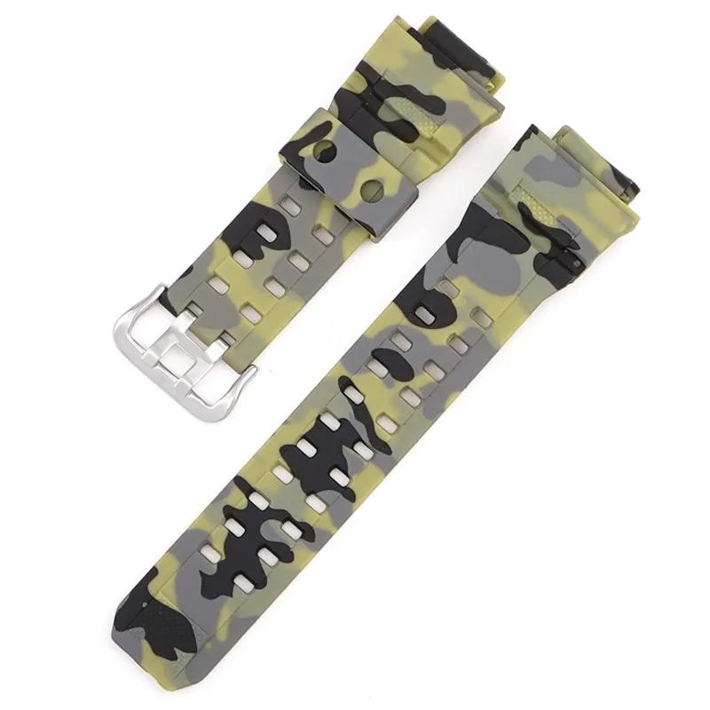 Resin Silicone Strap for Casio G-SHOCK RANGEMAN GW-9400 GW-9300 Men Camouflage Rubber Sport Waterproof Band Watch Accessories