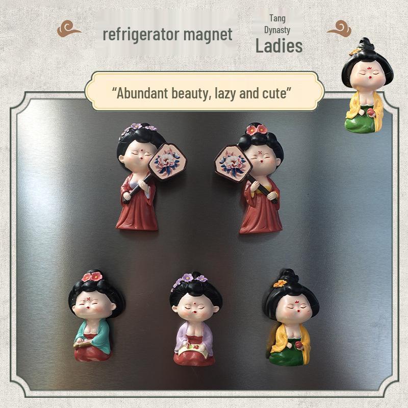 2024 Xi'an Lady Cultural Fridge Magnet – Chinese Style Travel Souvenir