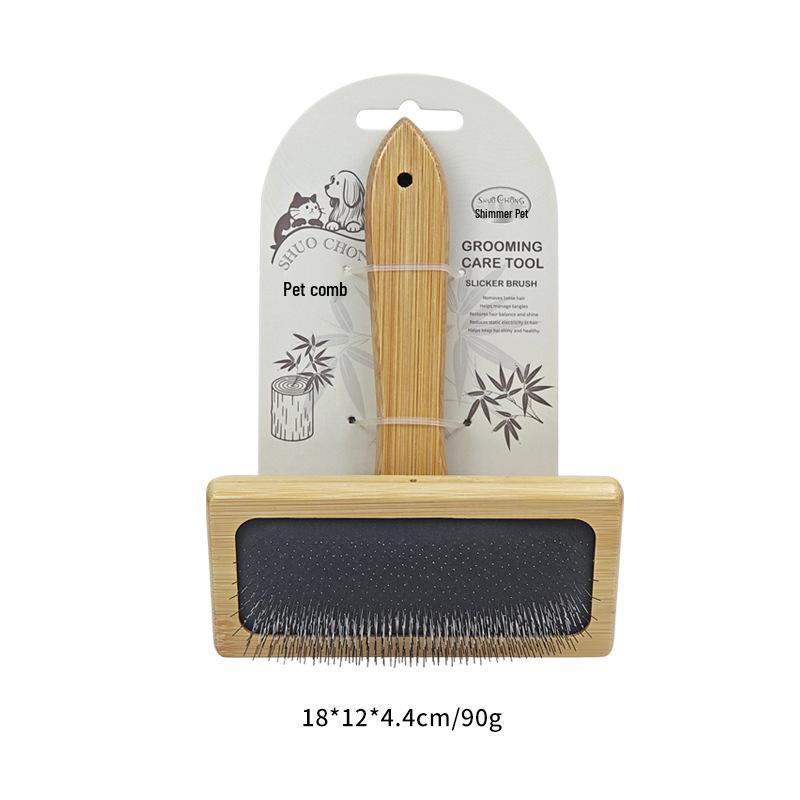 Solid Wood Pet Comb: Detangling and Hair Removal for Dogs & Cats