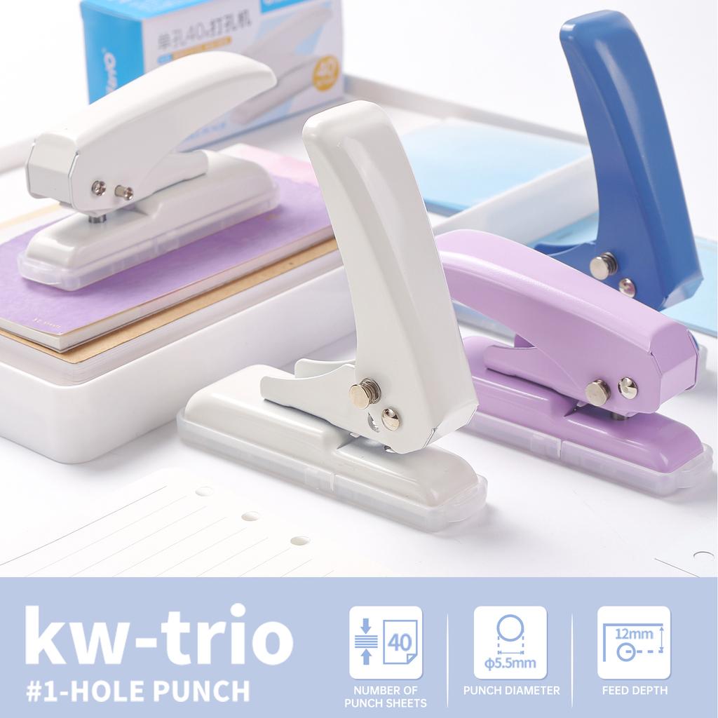 KWtriO Enhålsslagare Papperscirkelslagare Mini DIY-skärare Upp till 40 ark Stansning för A4 A5