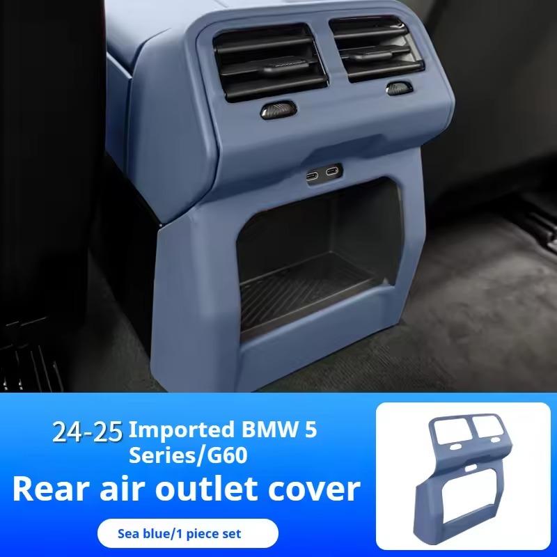 

Carbon Fiber Style Car Rear Air Conditioning Outlet Vent Trim Frame For BMW 5 Series i5 G60 2025 2025 car Interior Accessories синий