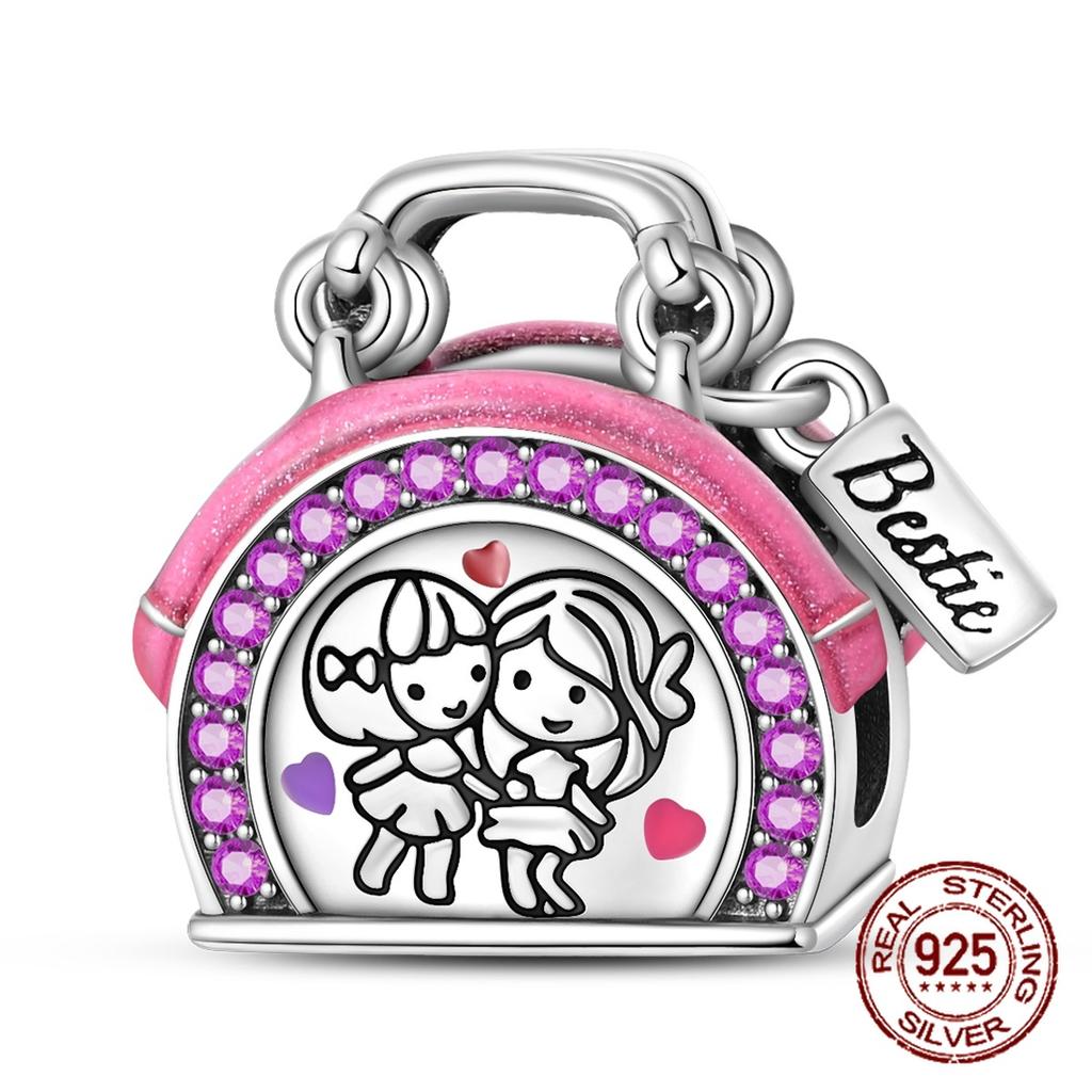 Double Sided Heart Sisters Charm Copper Tree Of Life Family Dangle Pendant Fit Bracelet Necklace Diy Jewelry