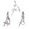 Syringe Heart Cross Charm Pendant Chain Phone Straps Pocket Keychain Strap