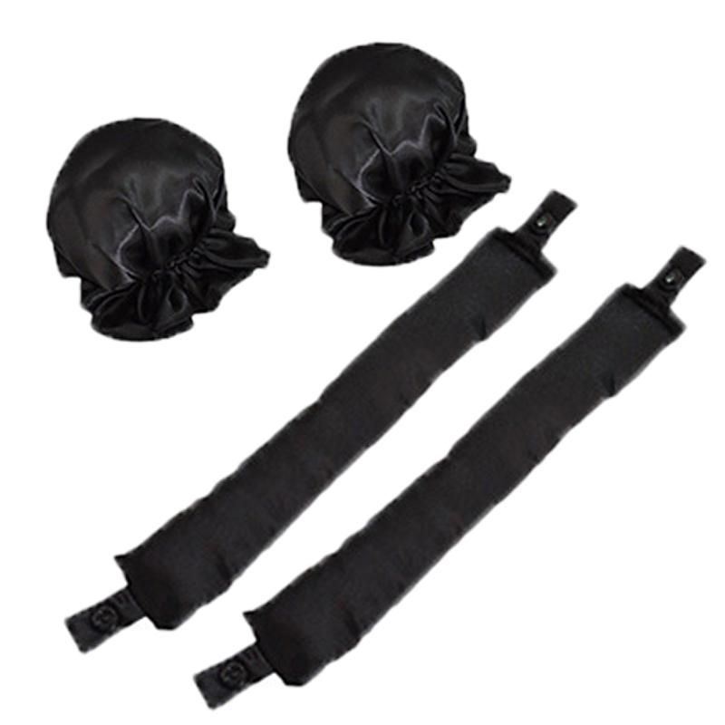 4PCS Satin Hair Curler Roller for Heatless Hair Curls Hair Caps Curling Rod Set