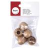 Perles en bois - RAYHER - 2,5 cm - Grand trou 1 cm - 5 pièces - Beige