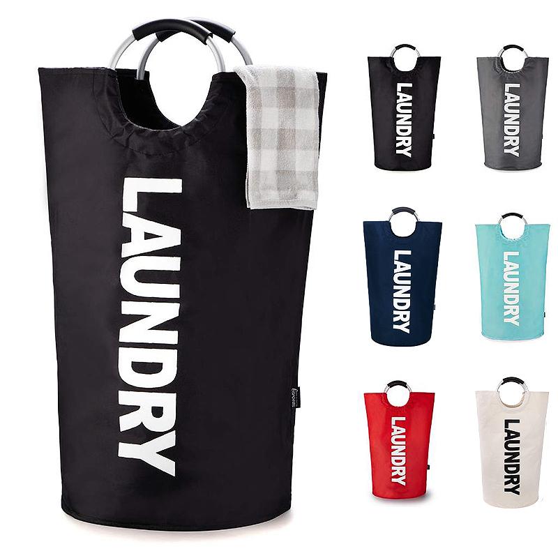 90L Super Large Laundry Basket Oxford Fabric Waterproof Laundry Bag Dirty Clothes Storage Basket Foldable Laundry Basket Travel