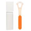 Stainless Steel Double Layer Tongue Scraper High Strength Semi-circle Flexible Tongue Brush with Non-slip Handle for Thorough Cleaning