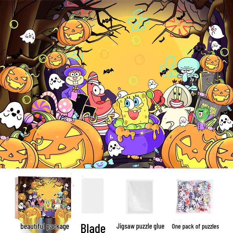 1,000-Piece Cute Healing Jigsaw Puzzle: Adult High-Difficulty Decompression Toy, Educational Gift for Girls