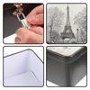 DECHOUS Tin Storage Box with Lock, Vintage Style, For Accessories, Keepsakes