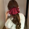 Korean Black Red Pearl Bow Hair Clips Shark Hair Claw Clip Hairpins Spring Clip Fashion Ponytail Barrettes Hair Accessories