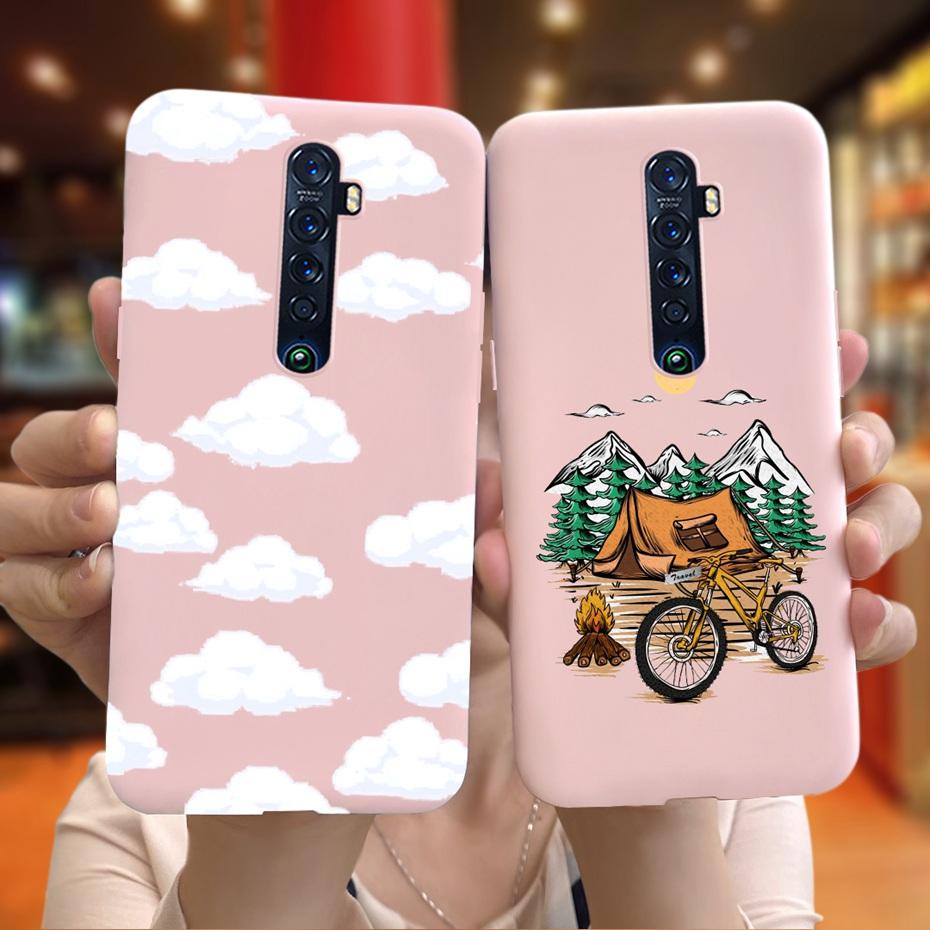 Cute Printed Phone Case For OPPO Reno2 Case Liquid Silicone Soft TPU Back Cover For Oppo Reno2 F / Z Reno 2 2F 2Z Cases Bumper