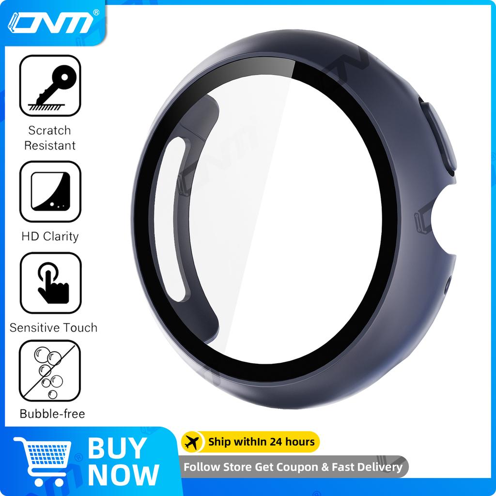 Glass+Case for Google Pixel Watch 4 41mm 45mm Tempered Glass Screen Protector & Hard PC Protective Bumper Covor Accessories